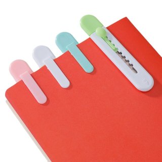 Dao rọc giấy mini nhỏ, dao rọc giấy vỏ nhựa, lưỡi dao sắc bén, chất liệu cứng cáp, có móc kẹp tiện lợi khui gói hàng