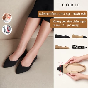 CORII - Giày Búp Bê Mũi Nhọn Happyride 3.0 Thời Trang và Thoải Mái Nhất - CR01 Đen