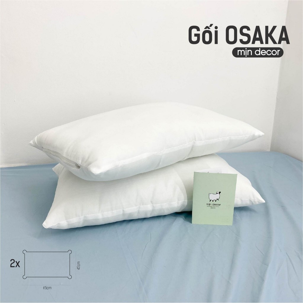 Ảnh Đôi Ruột Gối Nằm Bông Ép Osaka Mịn Decor, Ruột Gối Bông Gòn Có Khoá Kéo 45x65cm, Mềm Êm 4