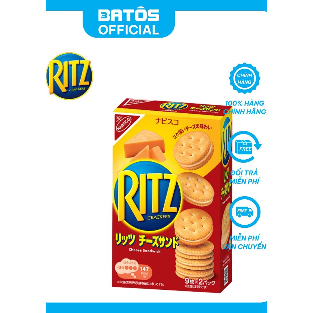 Bánh Quy Ritz kẹp kem phô mai 106g (Hàng xuất khẩu thị trường Nhật Bản ...