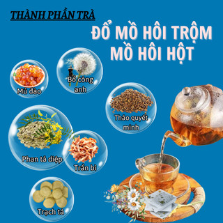 [Mồ hôi tay chân] Trà chống mồ hôi hột, mồ hôi chân tay Fengcha bịch 30 gói lọc
