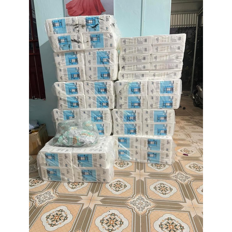 Combo 4 bịch  Giấy Rút Treo Tường Caitong Trắng Nội Địa Trung 1580 Tờ Siêu Tiện Lợi