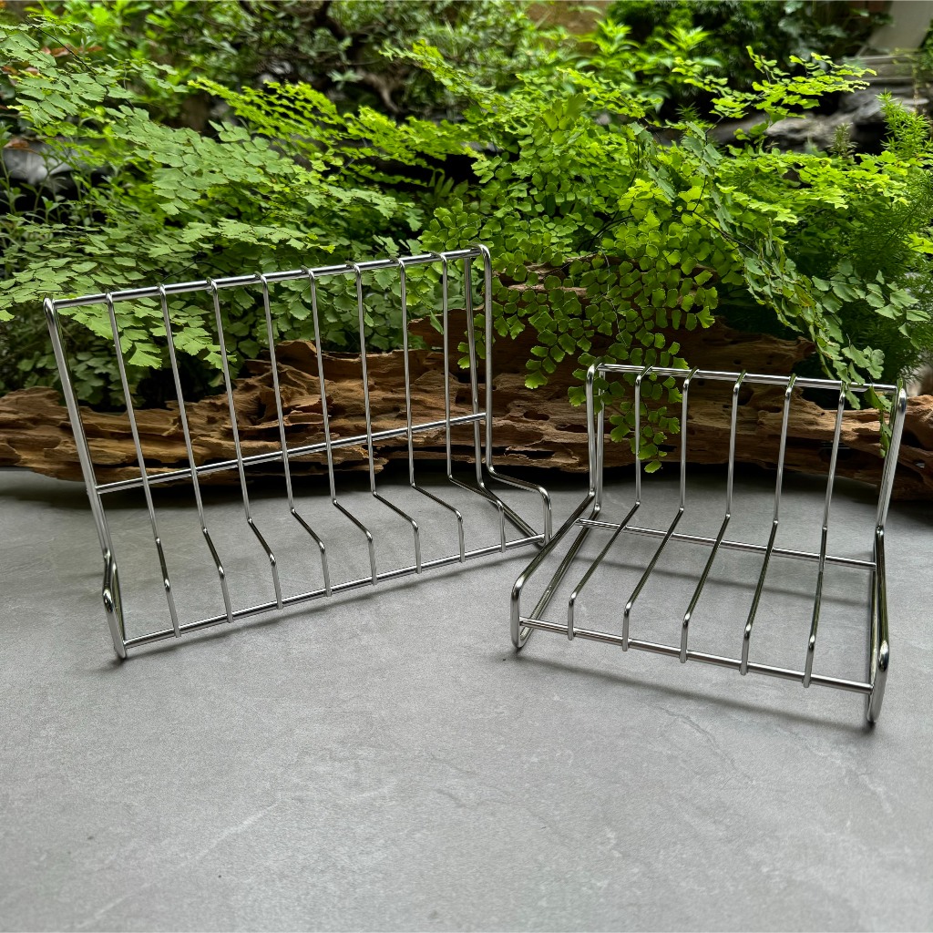 Giá Úp Đĩa CHOCKMEN Inox Cao Cấp Kệ Ráo Nước Kệ Úp Giá Phơi Đỡ Nắp Nồi Ngăn Tủ Nhà Bếp