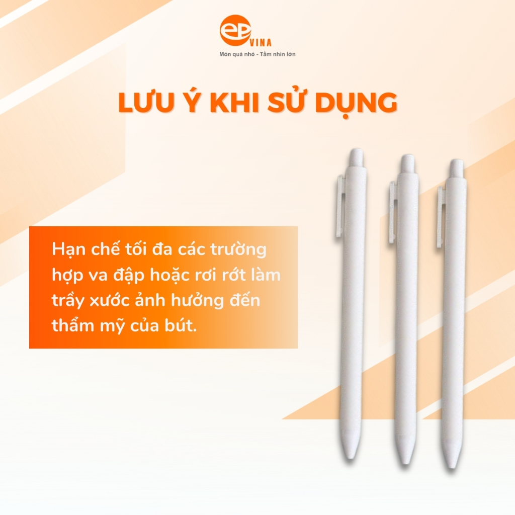 Bút Bi Vỏ Nhựa Epvina Gift Nhiều Màu Mực Xanh Thiết Kế Tối Giản Gọn Nhẹ Dễ Sử Dụng
