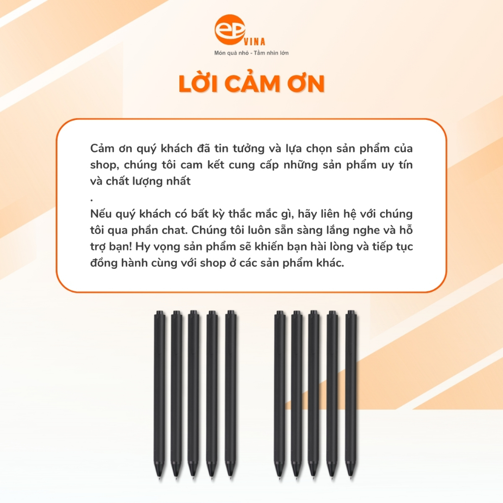 Bút Bi Vỏ Nhựa Epvina Gift Nhiều Màu Mực Xanh Thiết Kế Tối Giản Gọn Nhẹ Dễ Sử Dụng