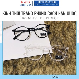 SALE 20% - Kính Giả Cận Nam Nữ Gọng Tròn Mắt Mèo Cute Phong Cách Hàn Quốc Đẹp  Hot Trend 2024 - SV13