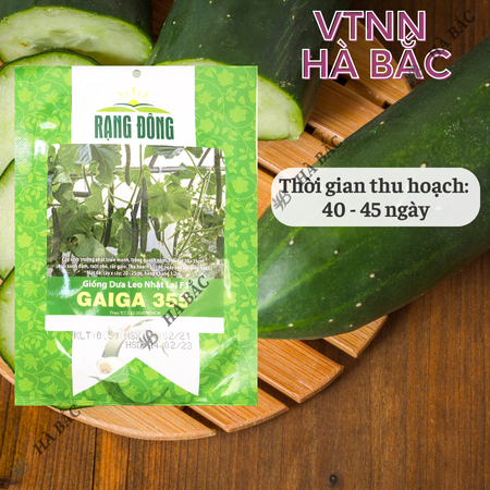 Hạt Giống Dưa Leo Nhật Lai F1 GAIGA RADO 355 (Gói 0,5g~20 Hạt) Rạng Đông, Trái Dài, Giòn, Ngọt, Trồng Quanh Năm