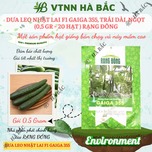 Hạt Giống Dưa Leo Nhật Lai F1 GAIGA RADO 355 (Gói 0,5g~20 Hạt) Rạng Đông, Trái Dài, Giòn, Ngọt, Trồng Quanh Năm