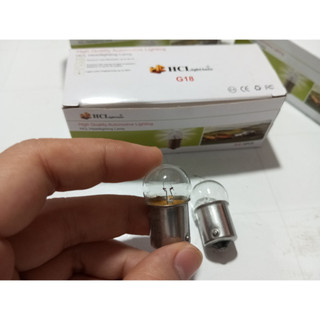 Combo 5 Hộp 10 bóng đèn Halogen G18 HCL 12V/24V 10W. Bóng 1 tim lùn 10w 12v 24v.