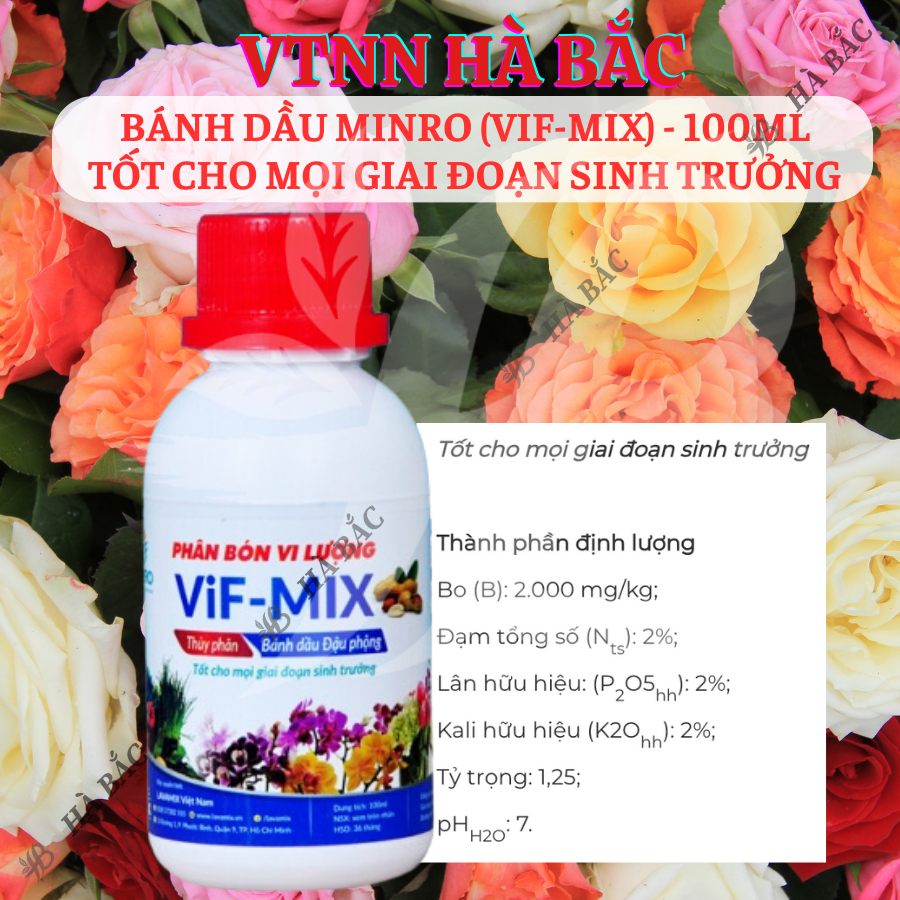 Bánh dầu Minro (Vif-Mix) - Chai 100ml, 250ml - Tốt cho mọi giai đoạn sinh trưởng