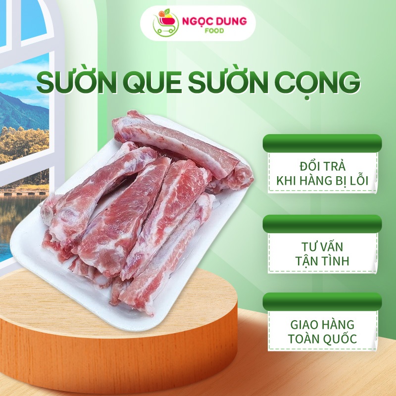 Sườn que sườn cọng tươi ngon đông lạnh 900g - GIAO HỎA TỐC TPHCM