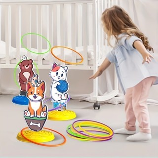 Đồ Chơi Ném Vòng Nhiều Mẫu Ngộ Nghĩnh Cho Bé, Game Ném Vòng Cổ Chai Cho Bé Vận Động Tay Mắt Linh Hoạt 89030
