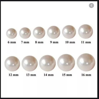 Hạt Ngọc Trai Nhựa ABS Có Lỗ Không Lỗ 4mm 6mm 8mm 10mm 12mm Loại Tốt Xỏ Charm Làm Hoa Xỏ Vòng Đính Áo Trang Trí Handmade