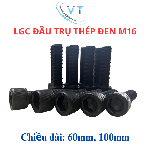 Bu Lông Lục Giác Chìm Đầu Lục Giác Bằng Thép Carbon M16 12.9 Dài 60mm và 100mm