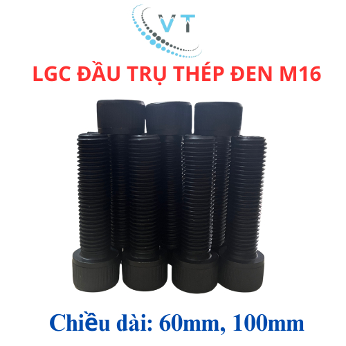 Bu Lông Lục Giác Chìm Đầu Lục Giác Bằng Thép Carbon M16 12.9 Dài 60mm và 100mm
