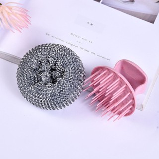 Dụng cụ cọ xoong nồi, niêu, chảo, có tay cầm ngắn tiện lợi- giao màu ngẫu nhiên