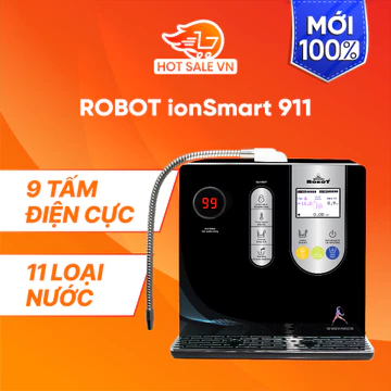 [MIỄN PHÍ LẮP ĐẶT TOÀN QUỐC] Máy Lọc Nước Điện Giải Ion Kiềm ROBOT Nóng Thông Minh iONSmart 911 Tạo 11 Loại Nước