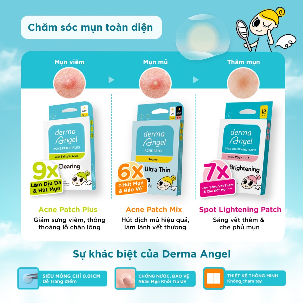 Ảnh Miếng Dán Mụn Derma Angel Acne Patch Plus with Salicylic Acid Day 12 Miếng 4
