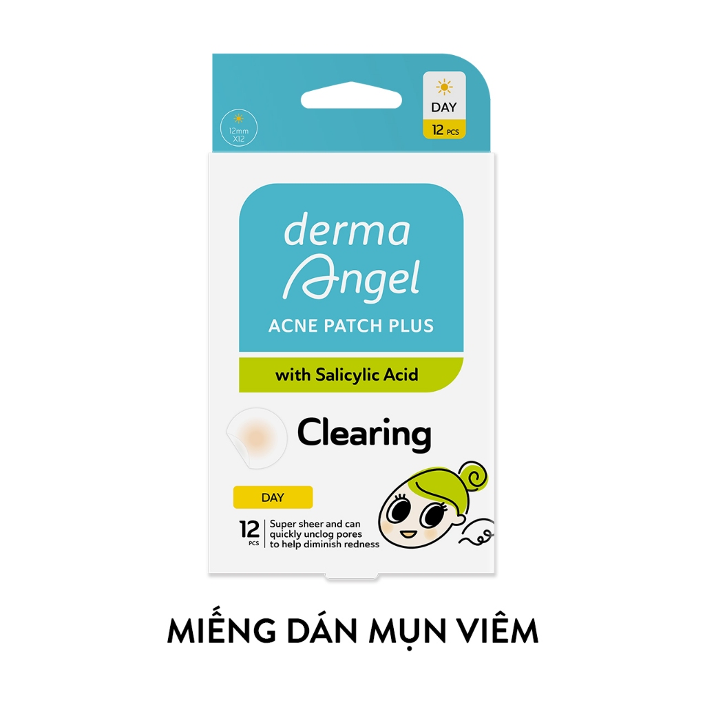 Ảnh Miếng Dán Mụn Derma Angel Acne Patch Plus with Salicylic Acid Day 12 Miếng 1
