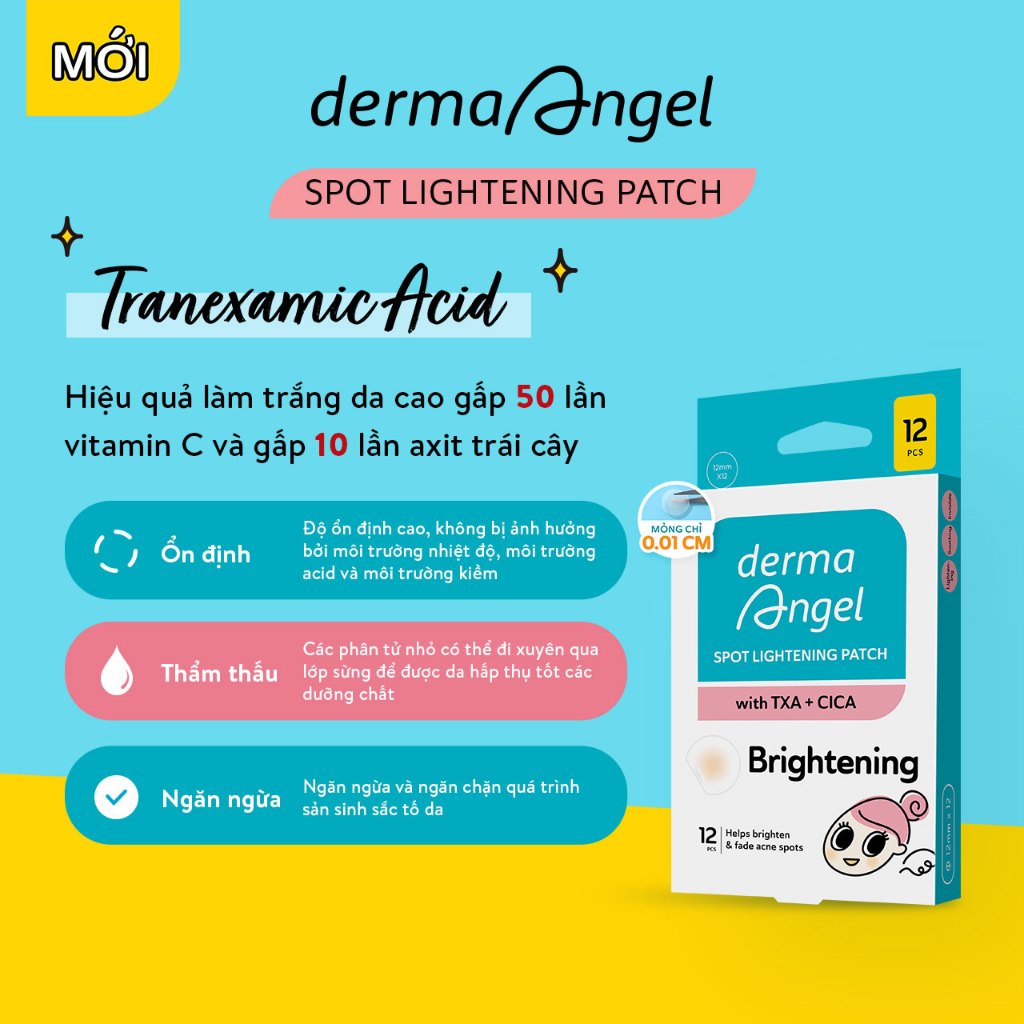 Ảnh Miếng Dán Mụn Derma Angel Acne Spot Lightening Patch 12 Miếng 3