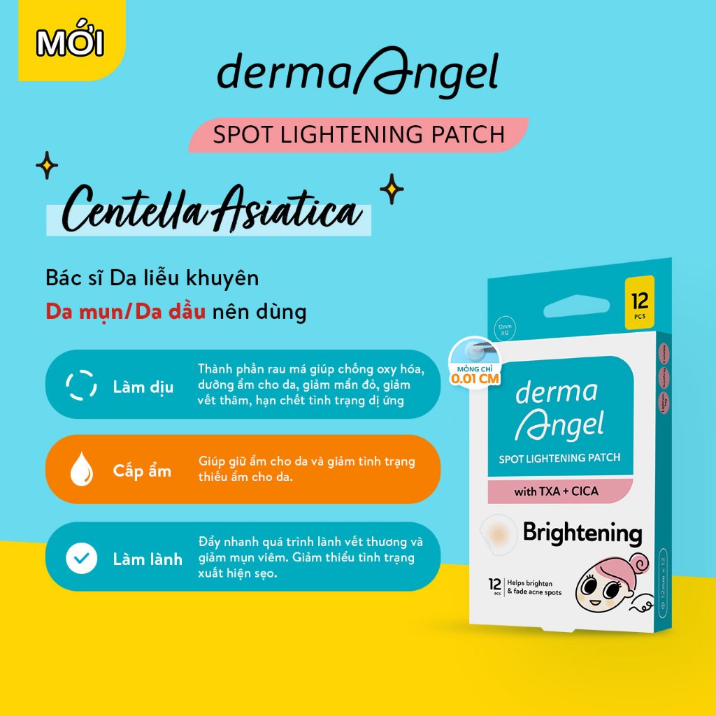 Ảnh Miếng Dán Mụn Derma Angel Acne Spot Lightening Patch 12 Miếng 2