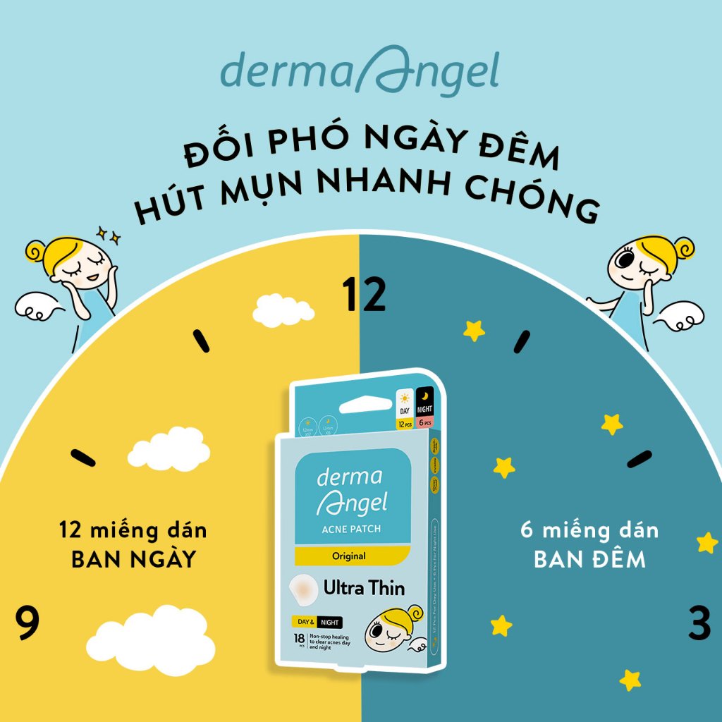 Ảnh Combo Dán Mụn Day Plus (Salicylic Acid) & Mix Derma Angel 1