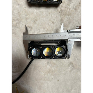 Đèn led bi trợ sáng 3 mắt 1 hàng thẳng điện 12v 24v.