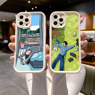 Ốp lưng iphone TPU hình cặp đôi nằm chill thư giãn cho ip 7 8 plus x xs xr xsmax 11 12 13 14 15 pro max dc1582