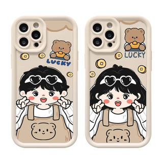 Ốp lưng iphone TPU cặp đôi lucky be nâu xinh iu cho ip 7 8 plus x xs xr xsmax 11 12 13 14 15 pro max dc1566