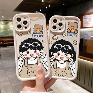 Ốp lưng iphone TPU cặp đôi lucky be nâu xinh iu cho ip 7 8 plus x xs xr xsmax 11 12 13 14 15 pro max dc1566