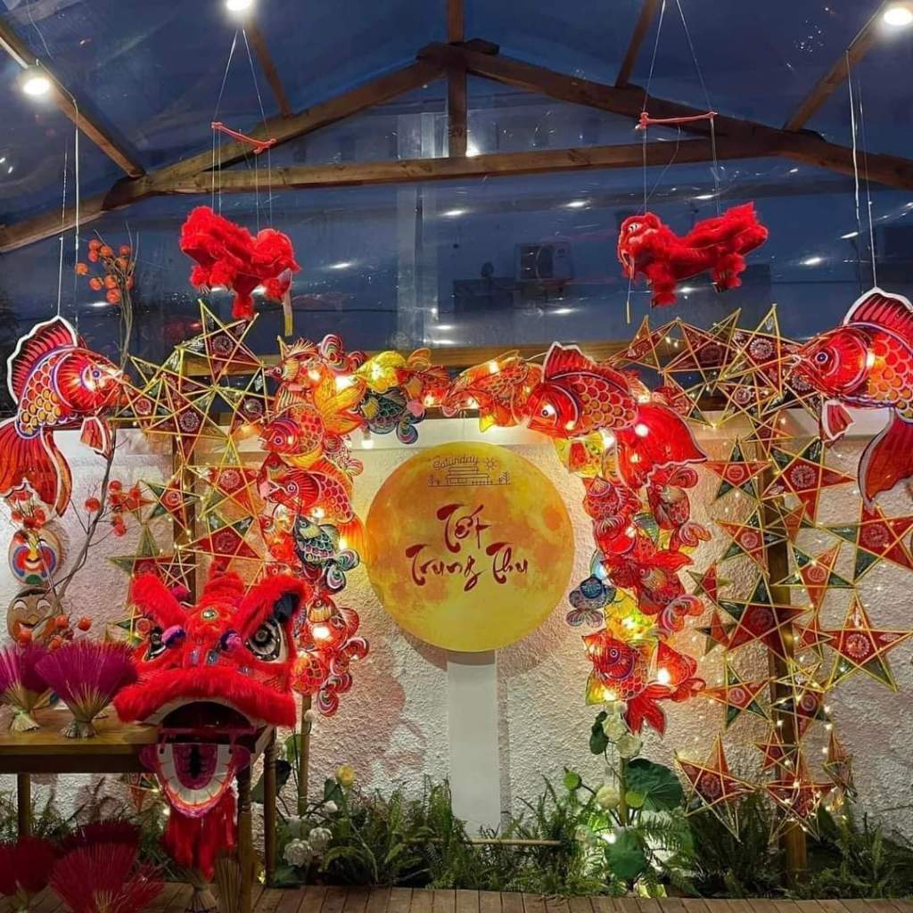 Đèn ông sao truyền thống trang trí trung thu, đèn ngôi sao decor trung thu - Kem Shop K24
