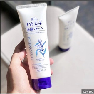 Sữa rửa mặt Hatomugi ý dĩ dưỡng ẩm trắng da Reihaku Cleansing Facial Foam Nhật Bản 130g