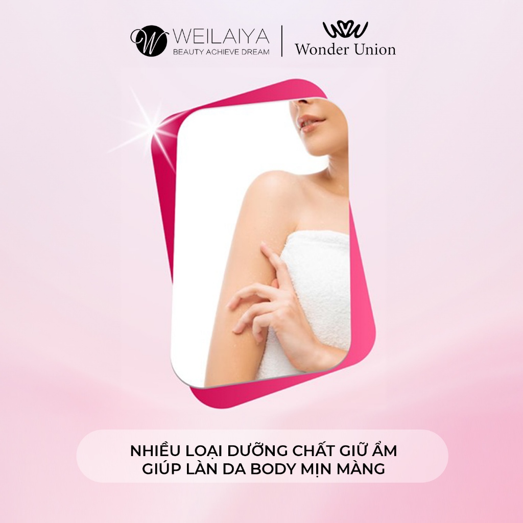 Sữa tắm trắng da, làm sạch da toàn thân Niacinamide Weilaiya thơm lâu phù hợp cho mọi loại da 450ml new