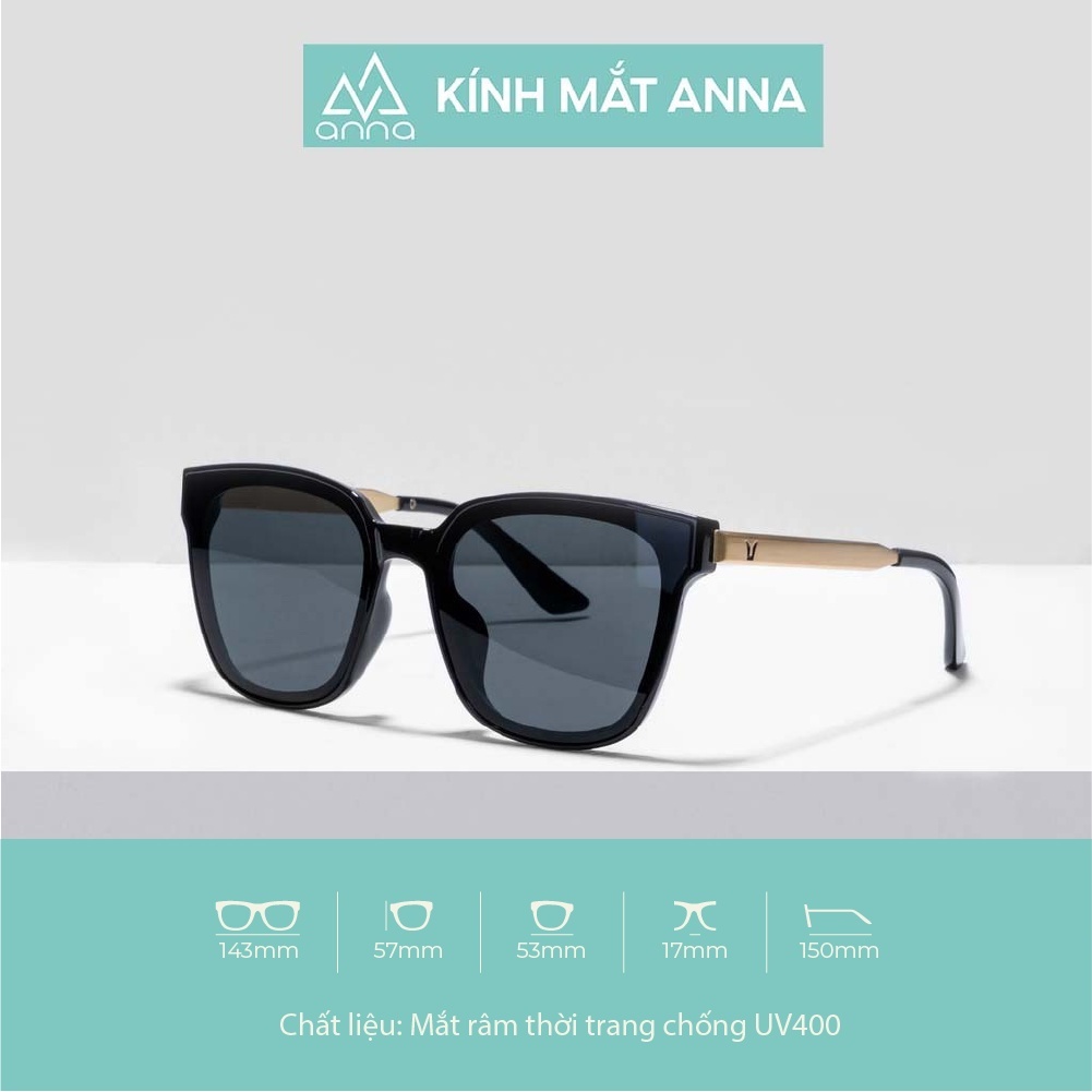 Ảnh Gọng kính râm thời trang ANNA dáng vuông gọng nhựa mắt râm chống tia UV 6035 2