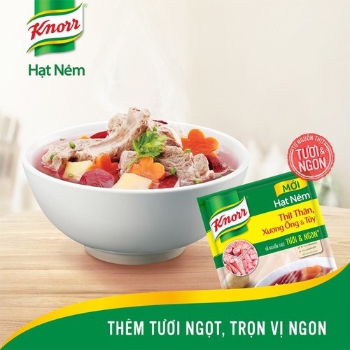 Hạt nêm Knorr 1.8kg thịt thăn xương ống và tủy bổ sung vitamin A gói lớn chính hãng date xa