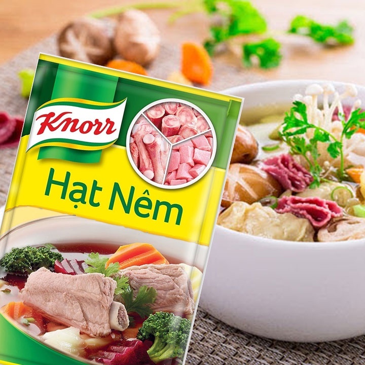 Hạt nêm Knorr 1.8kg thịt thăn xương ống và tủy bổ sung vitamin A gói lớn chính hãng date xa