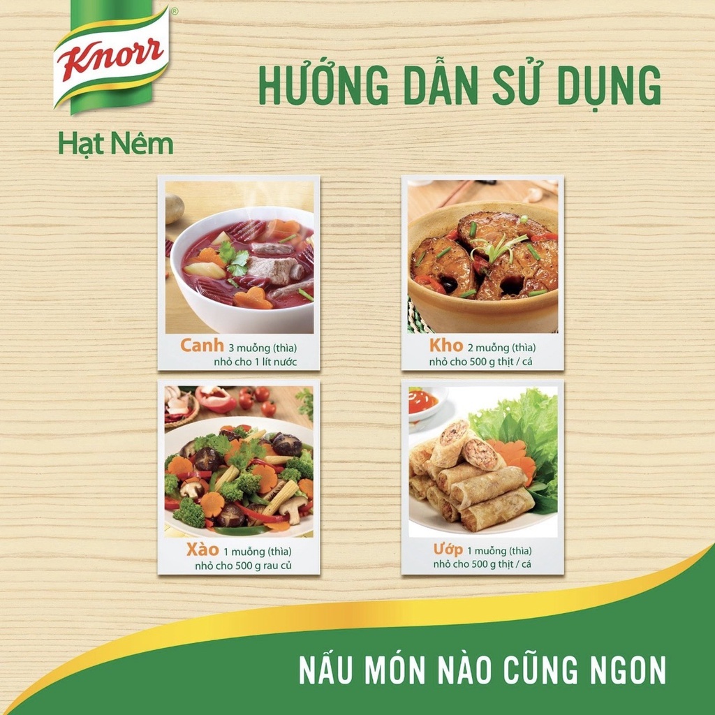 Hạt nêm Knorr 1.8kg thịt thăn xương ống và tủy bổ sung vitamin A gói lớn chính hãng date xa