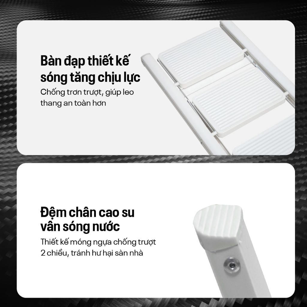 Thang gấp gọn chữ A 3 -4 bậc thép carbon FUJIHOME Nhập Khẩu, step ladder thang xếp gọn bậc to