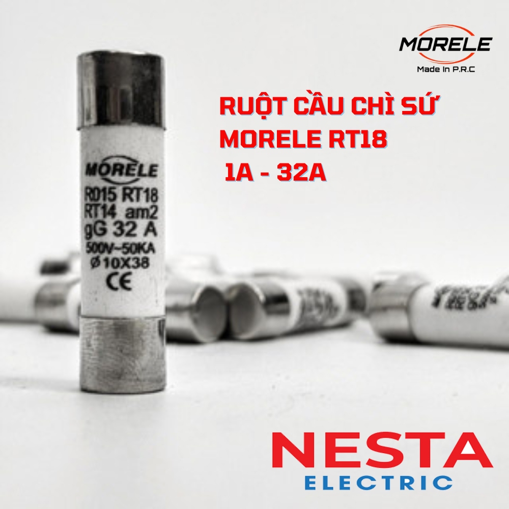 Ruột Cầu Chì Sứ RT18 MORELE. Điện Áp Từ 1A~32A | Shopee Việt Nam