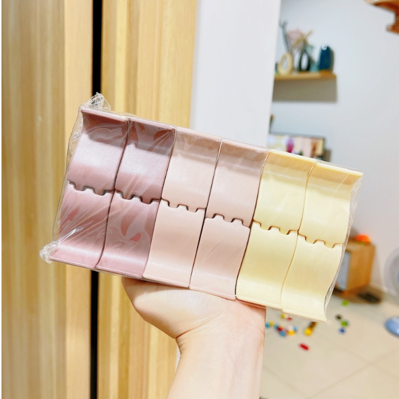 Ảnh Set 12 kẹp tóc càng cua 5 răng mix 3 màu trơn 2
