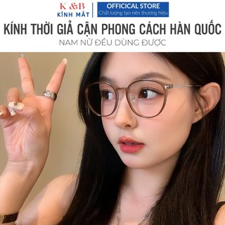 Kính Giả Cận Gọng Tròn Kim Loại Chống Tia UV Khi  Ra Nắng Không Độ Phong Cách Hàn Quốc - SALE 40%
