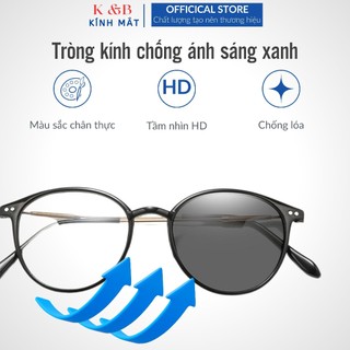 Kính Giả Cận Gọng Tròn Kim Loại Chống Tia UV Khi  Ra Nắng Không Độ Phong Cách Hàn Quốc - SALE 40%