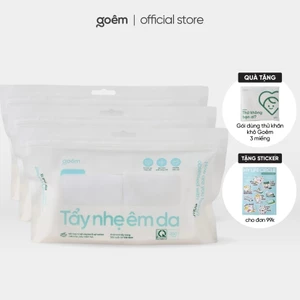 COMBO 3 Túi Khăn khô tẩy trang cao cấp Goêm 5s Daily 200m