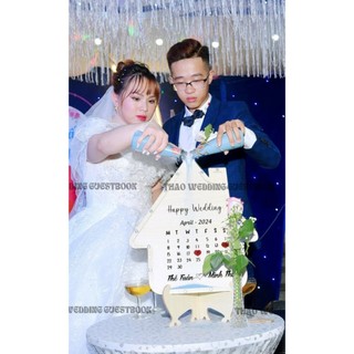 Tranh Rót Cát Rót gạo Wedding Hình Ngôi Nhà – Decor Bàn Gallery – Mẫu Độc Đáo