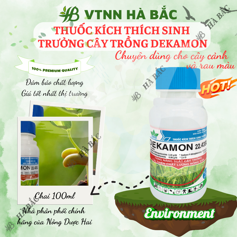 Chất điều hòa sinh trưởng cây trồng Dekamon 22.43SL, nảy mầm ra rễ phát triển chồi lá - chai 100ml