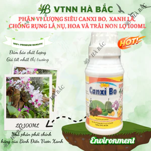 Phân vi lượng siêu Canxi Bo, xanh lá, chống rụng lá nụ, hoa và trái non lọ Bình Điền Vươn Xanh (hũ 100ml)