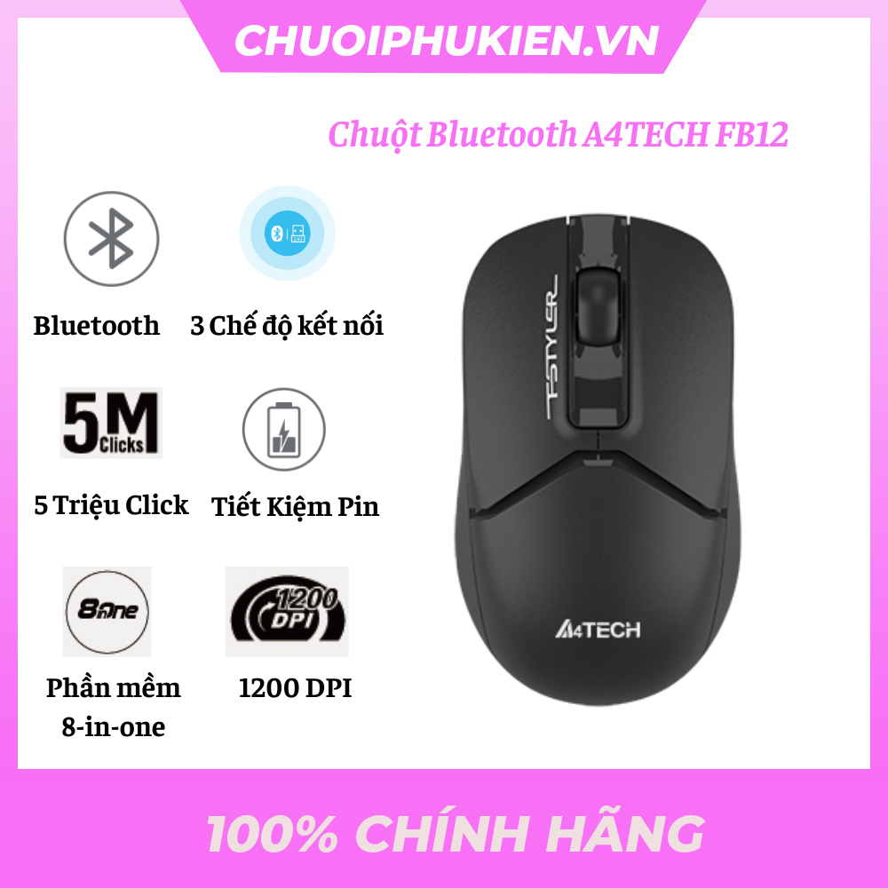 Chuột Không Dây Bluetooth A4TECH FB12 - Hàng Chính hãng | Shopee Việt Nam