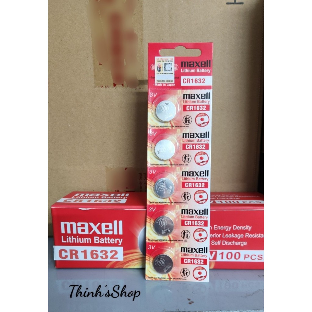 (Mẫu mới) Pin nút áo CR1632 / CR 1632 3V Maxell Lithium dùng cho remote ...