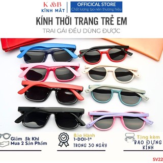 SALE 30% - Kính Mát Cho Bé Trai Gái Tròng Phân Cực Chống UV400 Gọng Tròn Dẻo Silicone chống gãy Cao Cấp - SV22
