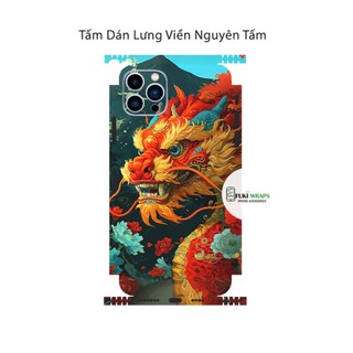 Tấm dán Skin Mặt Sau Mẫu Rồng MS010 FULL VIỀN 15promax , 14promax , 13promax , 12promax , 11promax  - FukiShop